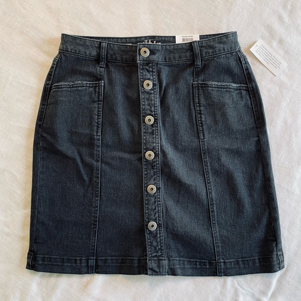 NWT Style & Co Denim Button Down Skirt Size 4